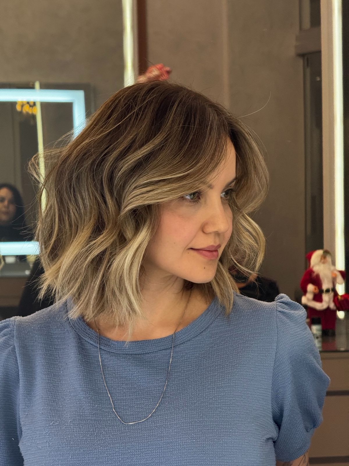 Bob com morena iluminada no Jesus Salon, Sudoeste Brasília